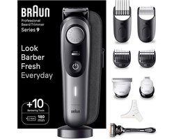 Braun BeardTrimmer Baardtrimmer Series 9 BT9420, Trimmer Met Kapperstools en 180 Minuten Gebruiksduur