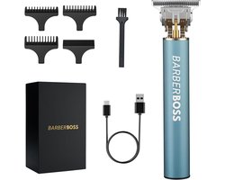 Draadloze baardtrimmer voor heren - precisie verzorgingsset met T-blad en geleidekammen