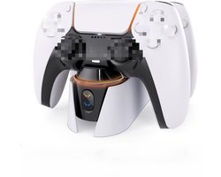 Dubbele oplaadstation geschikt voor PS5-controllers – Draadloos geschikt voor PS5-controllers met LED-indicator – Snelle opladerstandaard geschikt voor PlayStation 5 DualSense-controllers