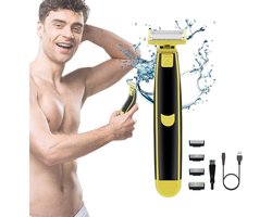 Elektrisch Scheerapparaat Nat en Droog Mannen - Waterdicht Roterend Gezicht en Body Trimmer