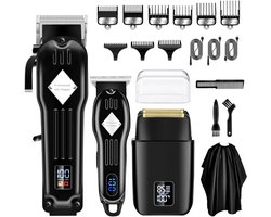Elektrische baardtrimmer en scheerapparaat voor thuis en salon, professionele trimmer met foilshaver functie