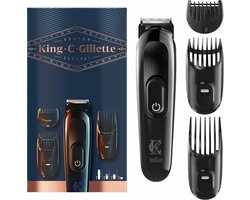 Gillette King C - Baardtrimmer - Draadloos - 3 opzetstukken - 1st