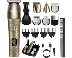Hatteker Improved Beard Trimmer for Men Waterproof Wireless Hair Clipper Electric Razor Shaving Grooming Kit With Mustache Face Nose Body