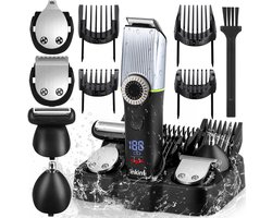 JVJH Haar- en baardtrimmer 5-in-1 haartrimmer- en scheerset, neushaartrimmer, waterdicht