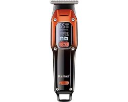 Kemei KM 273 - Draadloze Tondeuse & Trimmer - Rood