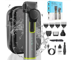 Kraftverdia® - 4-in-1 Baardtrimmer Mannen + Travel Bag - Hair clipper -Trimmer voor Baard - Hair trimmer - Neustrimmer - Bodygroomer mannen - Multigroomer - Beste cadeaus voor mannen