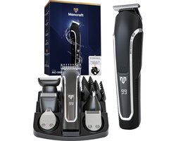 Mancraft Premium 6 in 1 Baardtrimmer Set Mannen - Waterdicht - Trimmer voor Baard en Lichaam - Met Neustrimmer Opzetstuk