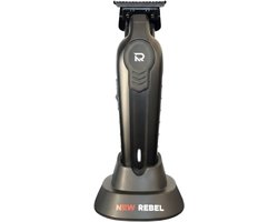 NEW REBEL Professional Barber Trimmer - Baardtrimmer - Carbonstalen T-Blade - Zwart - Trimmer Mannen