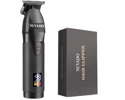 Nuvado Baardtrimmer – Zwart – Precisietrimmer met 1.5–9 mm Opzetkammen – Draadloos & USB-oplaadbaar - 4u Gebruiksduur - Pijnloos