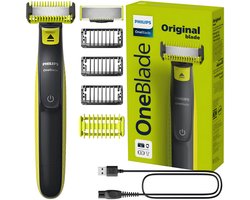 Philips Norelco OneBlade QP2824/10 scheerapparaat Scheerapparaat met scheerblad Trimmer Grijs, Limoen