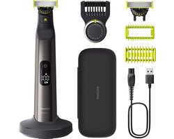 Philips OneBlade Pro 360 Face + Body – Zilver - Trimmer, scheerapparaat en styler in 1 - Inclusief luxe reisetui - QP6652/30