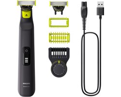 Philips OneBlade Pro 360 Face + Body - Zwart - Trimmer, scheerapparaat en styler in 1 - Mannen - QP6542/15
