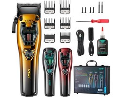 Professionele Draadloze Baard- en Haartrimmer voor Mannen - 11000TPM Motor en Keramische Messen