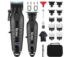Professionele draadloze tondeuse en trimmerset voor mannen - Zero Gapped T-Blade haar/baardtrimmer