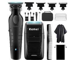 Professionele draadloze tondeuse voor mannen - Elektrische kappers-trimmer met T Blade en USB oplaadbaar