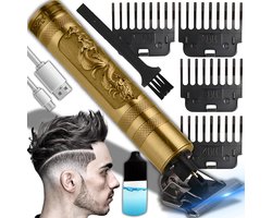 Professionele Haartrimmer en Baardtrimmer - Draadloos, Oplaadbaar, Met Roestvrij Stalen Messen en 4 Kam Aanzetstukken
