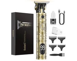 Professionele Haartrimmer voor Heren en Baard, Oplaadbare Tondeuse met Geleidingskammen