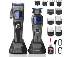 Professionele Haartrimmer voor Mannen - Baardkappers en Zero-Gapped Trimmer Combinatie met Oplader en 10.000 rpm Motor