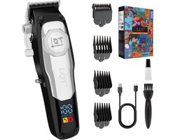 Professionele Snoerloze Tondeuse voor Mannen - Oplaadbare Barbier Trimmer met LED Display