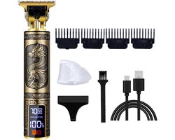 Professionele T-Blade Tondeuse voor Mannen - Draadloos Trimmen & Fijn Lijnen met LED Display