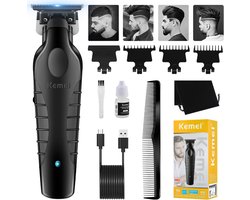 Professionele Tondeuse voor Mannen - Draadloze Zero Gap T-Blade Trimmer, USB-oplaadbaar, Tot 180 min Gebruik