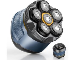 Quvo® ALLGoods. 7-in-1 Scheerapparaat Mannen – Effectieve Shaver – Waterdichte Baardtrimmer mannen – Bodygroomer – Neustrimmer Mannen – Scheerapparaten met LED Scherm - met Extra Opzetstukken - Zwart - 8cm x 8cm x 8cm