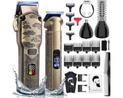 Sansbeauté 5-in-1 Baardtrimmer Mannen - Trimmer voor Baard en Lichaam - 0.5-15MM - Incl. 3 opzetstukken - Waterproof - All in One - Bodygroomer Mannen - Snor Trimmer - Tondeuse Barbe - Beard Trimmer - Trimapparaat - Multigroomer