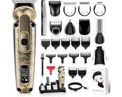 Sansbeauté 9-in-1 Baardtrimmer Mannen - Trimmer voor Baard en Lichaam - Incl. 9 opzetstukken - Bodygroomer Mannen - Bodytrimmer Heren - Haar trimmer - Tondeuse - 0.5-15MM - Neus en Oor - Trimapparaat - Baard Machine - Multigroomer