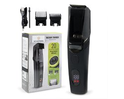 Schepers® Baardtrimmer met Afzuiging - Vacuum Trimmer - Waterdicht IPX65 - 90 min Accu - USB C – Zwart