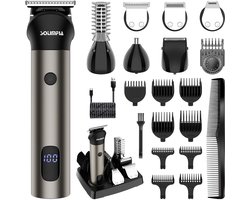 Solimpia 7-in-1 Baardtrimmer Mannen - Trimmer voor Baard en Lichaam - Incl. 6 opzetstukken - Bodygroomer Mannen - Bodytrimmer Heren - Haar trimmer - Tondeuse - 0.5-15MM - Neus en Oor - Baard Machine - Multigroomer