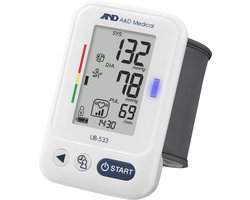 A&D UB-533 - Bloeddrukmeter pols - 2 x 60 geheugenplaatsen - met opbergcase