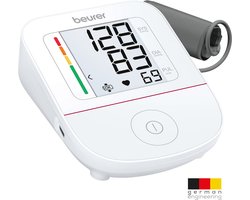 Beurer BM 23 Bloeddrukmeter Bovenarm – Aanbevolen door Hartstichting - Medisch Gecertificeerd – Manchet 22-42 cm – USB-C Aansluiting – Eenknopsbediening – Onregelmatige Hartslagdetectie – Risico-Indicator – Incl. Batterijen – 5 Jaar Garantie