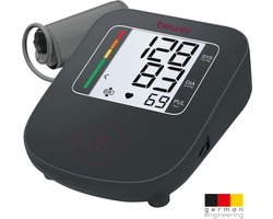 Beurer BM 23 Limited Edition 25 Bloeddrukmeter Bovenarm – Aanbevolen door Hartstichting – Medisch Gecertificeerd – Manchet 22-42 cm – Eenknops-bediening – Onregelmatige Hartslagdetectie – Zwart-Bordeaux
