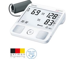 Beurer BM 93 Cardio ECG Bloeddrukmeter bovenarm - ECG-functie - Bluetooth® - HealthManager Pro app - BM 93 cardio - Rapport voor dokter - Onregelmatige hartslag - Risico-indicator - 5 Jaar garantie