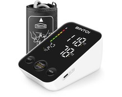 Bintoi BX300 - Bloeddrukmeter Bovenarm - Bloeddrukmeters - Hartslagmeter - Manchet 22tot40cm - Opbergtas, Batterijen en Voorleesfunctie - 2Gebruikers