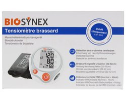 BIOSYNEX Bloeddrukmeter - Detecteert Aritmie - Bovenarm - 22-42 cm omtrek - WHO-Schaal