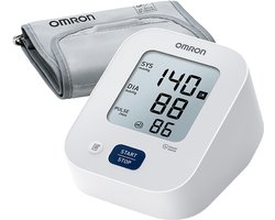 OMRON X2 Essential, klinisch gevalideerde bloeddrukmeter voor de bovenarm, met indicator voor hoge bloeddruk en onregelmatige hartslag, met medium manchet (22-32cm)