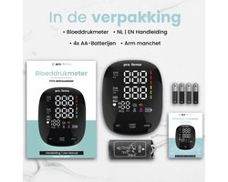 Pro Firmo Bloeddrukmeter Bovenarm – Nauwkeurige Digitale Bloeddrukmeter voor Volwassenen & Senioren – Automatische Hartslagmeter met WHO-Kleurindicatie, Groot LCD-scherm – Incl. Batterijen & Opbergtas – Thuisgebruik & Professioneel