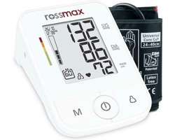 Rossmax X3 - Bloeddrukmeter Bovenarm Hartstichting - Klinisch Gevalideerd - Hartslagmeter - Onregelmatige Hartslag - Geheugen - Gemiddelde 3 Metingen - Bewegingsdetectie - Incl. Opbergzak en Batterijen - Manchet 22 - 40 cm - 2 Gebruikers en Gastmodus