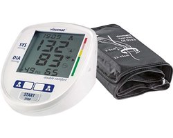 Visomat Double Comfort bovenarm bloedrukmeter - Aanbevolen door Hartstichting – Aritmie herkenning – Snelle metingen – Voorgevormd manchet 23-43 cm - Klinisch gevalideerd - 5 Jaar garantie – Stoplichtfunctie