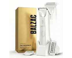 BALZAC® The Hedgeman® 5.0 Limited Edition - Bodygroomer Mannen en Vrouwen - Ladyshave - Waterdicht - Foil Shaver - Extra Veilig - Trimmer Schaamstreek - Body Trimmer Heren - Ghost White