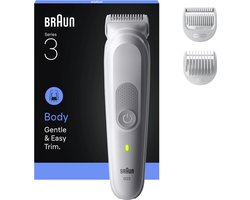 Braun Body Groomer Series 3 BG3530 +3 Verzorgingstools - Verzorgen & Trimmen - Waterdicht - Grijs