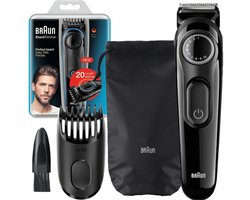Braun BT3000 - Baardtrimmer - PrecisionWheel 20 lengtes - 40 min draadloos - Scherpe mesjes - Zwart