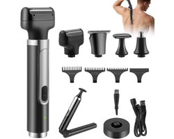 Elektrisch Rugscheerapparaat voor Mannen met Inklapbare Handgreep - Draadloze Lichaamstrimmer