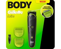 Gillette Labs Body i3 Intimate Trimmer - Intieme Zone Trimmer en Bodygroomer Voor Mannen - voor Lichaam en Schaamstreek - met SkinFirst Technologie - Waterdicht