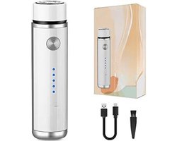 Lichaam Groomer - USB Oplaadbaar Gezicht Baard Snor Arm Benen Onderarm Bikini LED Batterij-indicator Draadloos (Wit)
