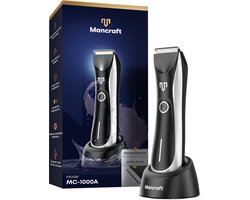 Mancraft Bodygroomer Mannen - Extra Veilig - Waterdicht - Met Opzetkammen - Trimmer voor Lichaam en Schaamstreek - Schaamhaar Trimmer