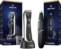 Mancraft Bodygroomer Mannen - Waterdicht - Trimmer voor Lichaam en Schaamstreek - Schaamhaar Trimmer - Met Neustrimmer