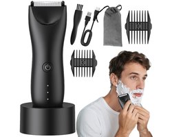 OKWISH Bodygroomers - Lichaamshaar Trimmer - Trimmen van Haar, Bart en Lichaamshaar - USB Oplaadbare Tondeuse - Zwart