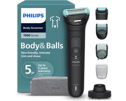 Philips Series 7000 Bodygroomer mannen Flexibel - Body Trimmer - Trimkam & Intimate Trimmer - LED licht - Oplaadstation - BG7475/15